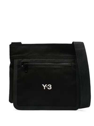 Y-3 Sacoche Logo-embroidered Messenger Bag In Black