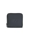 Y-3 Logo Debossed Crinkle Effect Wallet In Black