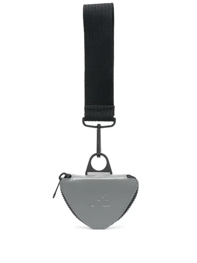 Y-3 Logo-debossed Wallet In Grau