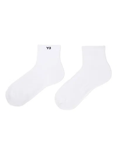 Y-3 Logo-detail Ankle Socks In Yellow
