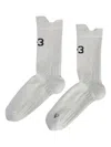 Y-3 Logo-detail Crew Socks In White