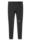 Y-3 Logo-detail Leggings In Blue