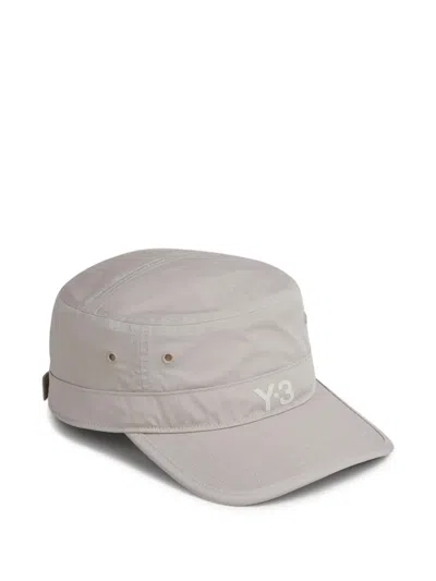 Y-3 Logo-detail Peak Hat In Gray