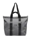 Y-3 Logo-detail Tote Bag In Gray