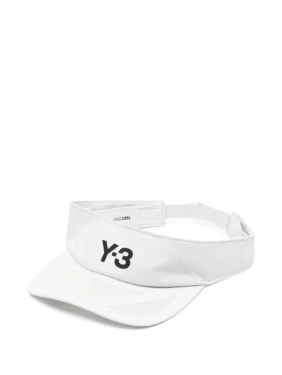 Y-3 Logo-detail Visor Hat In White
