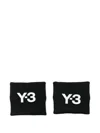 Y-3 Logo-detail Wristbands (pair Of Two) In Black