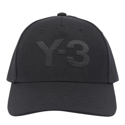 Y-3 Logo Detailed Baseball Cap In Black