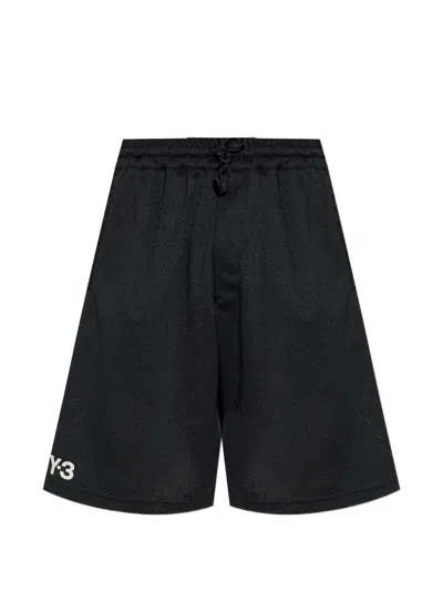 Y-3 Logo Drawstring Shorts In Black