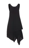 Y-3 Layered Asymmetric Mini Dress In Black