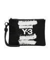 Y-3 Logo-embellished Clutch Bag In Black