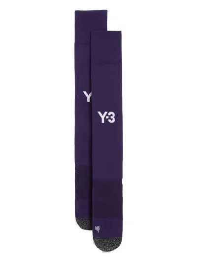 Y-3 Logo-embellishment Socks In Purple