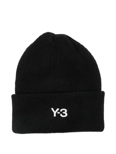 Y-3 LOGO-EMBROIDERED BEANIE