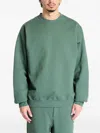 Y-3 Logo-embroidered Crew Neck Sweatshirt In Green