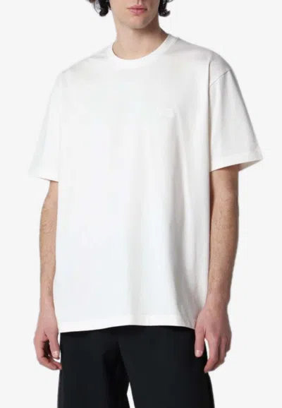 Y-3 Logo-embroidered Crewneck T-shirt In White