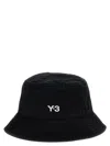 Y-3 Black Bucket Hat With Logo In Black