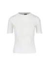 Y-3 Logo Fitted T-shirt In Off White