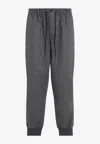 Y-3 Logo Flannel Pants In Gray