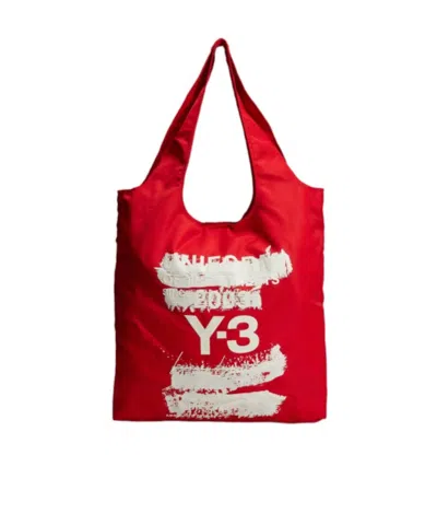 Y-3 Logo Handbag In Red