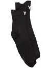 Y-3 Intarsia-knit Logo Socks In Black