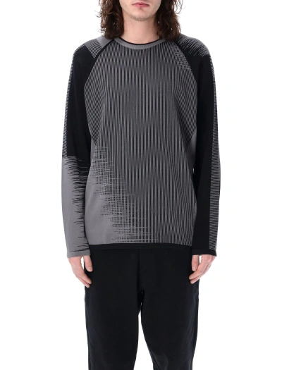 Y-3 Knit Sweater In Grey Black