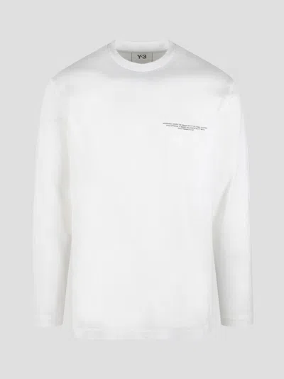 Y-3 Y 3 Logo Long Sleeve Tee T-shirts White