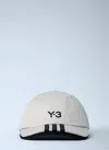 Y-3 Logo Motif Baseball Cap In White