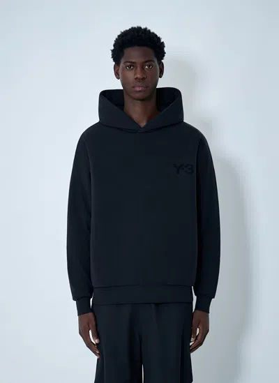 Y-3 Logo Motif Hooded Sweatshirt In Blue
