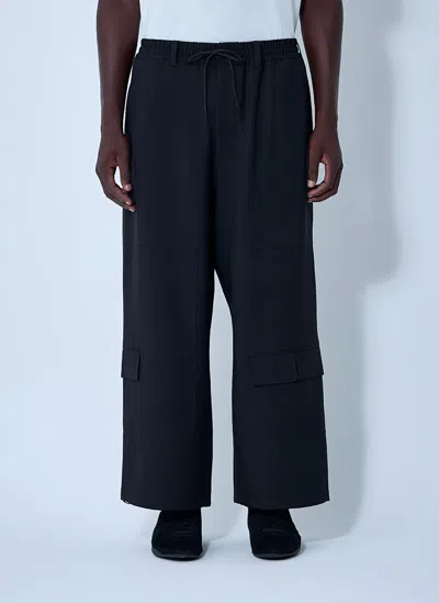 Y-3 Logo Motif Track Pants In Black