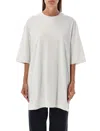 Y-3 Logo Over T-shirt In Grey Mel