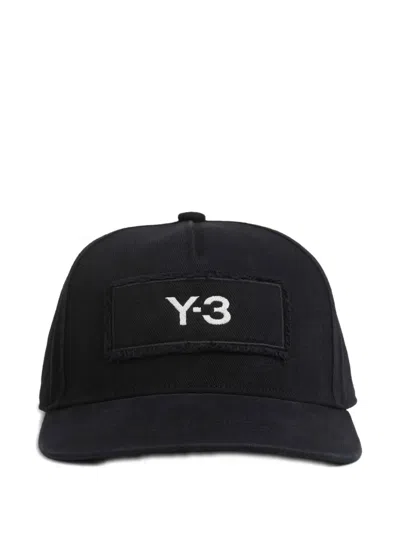 Y-3 Logo-patch Cap Hat In Black
