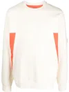 Y-3 Logo-patch Crew-neck Sweatshirt In Nude