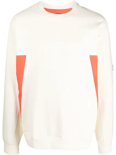 Y-3 Logo-patch Crew-neck Sweatshirt In Neutrals