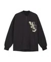 Y-3 Logo-patch Organic-cotton Sweatshirt In Black