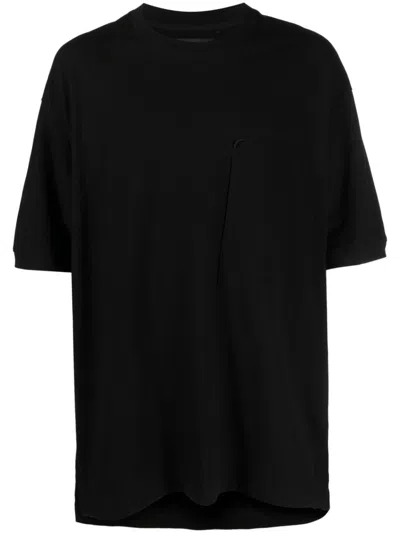 Y-3 Logo-patch Sleeve T-shirt In Schwarz