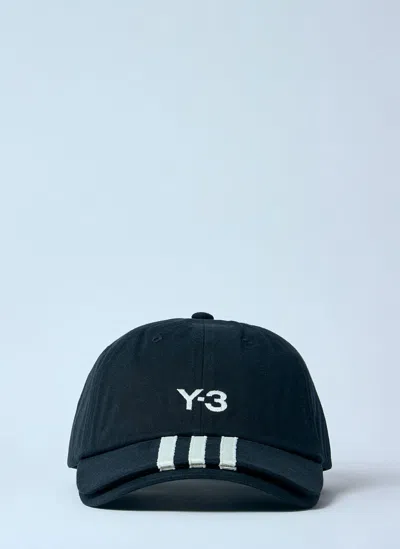 Y-3 Logo Print Baseball Cap In Black