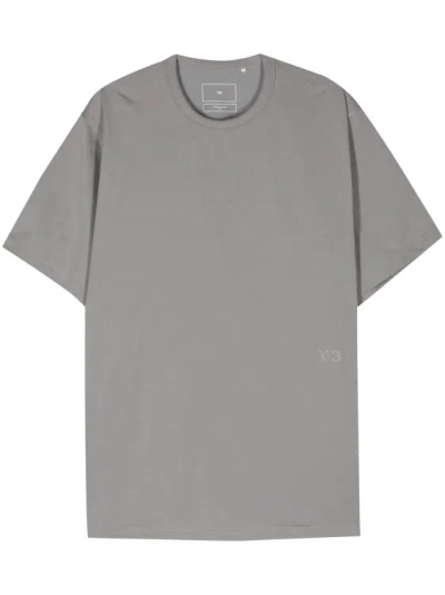 Y-3 LOGO-PRINT COTTON-BLEND T-SHIRT