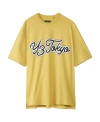 Y-3 Logo-print Cotton T-shirt In Yellow