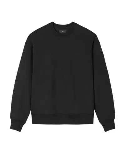 Y-3 Logo Print Crew Neck Sweatshirt In Black