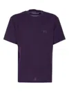 Y-3 Logo-print Crew-neck T-shirt In Purple