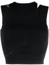 Y-3 Logo-print Cropped Tank Top In Black