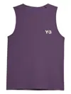 Y-3 Logo-print Cut-out Performance Top In Purple