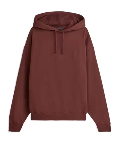 Y-3 Logo-print Drawstring Hoodie In Brown