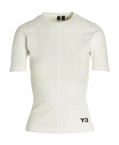 Y-3 Logo-print Fitted Top In White