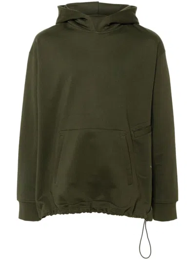 Y-3 Logo-print Hoodie In Green