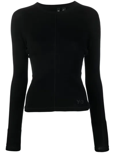 Y-3 LOGO-PRINT LONG-SLEEVE TOP