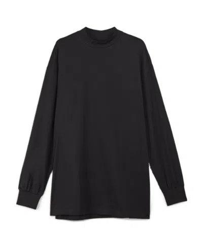 Y-3 Logo-print Mock-neck T-shirt In Black