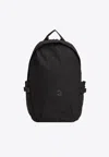 Y-3 Logo Print Nylon Backpack In Black