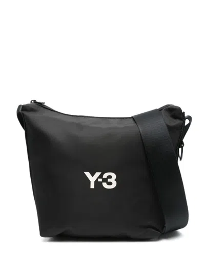 Y-3 BORSA MESSENGER IN NYLON CON LOGO STAMPATO