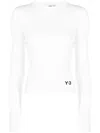 Y-3 T-shirt Aus Bio-baumwolle Mit Logo-print In White