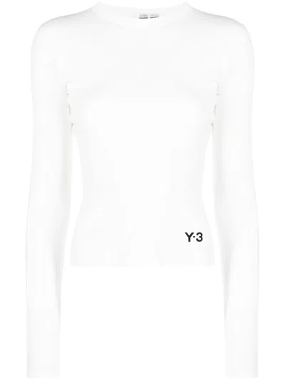 Y-3 T-shirt Aus Bio-baumwolle Mit Logo-print In White
